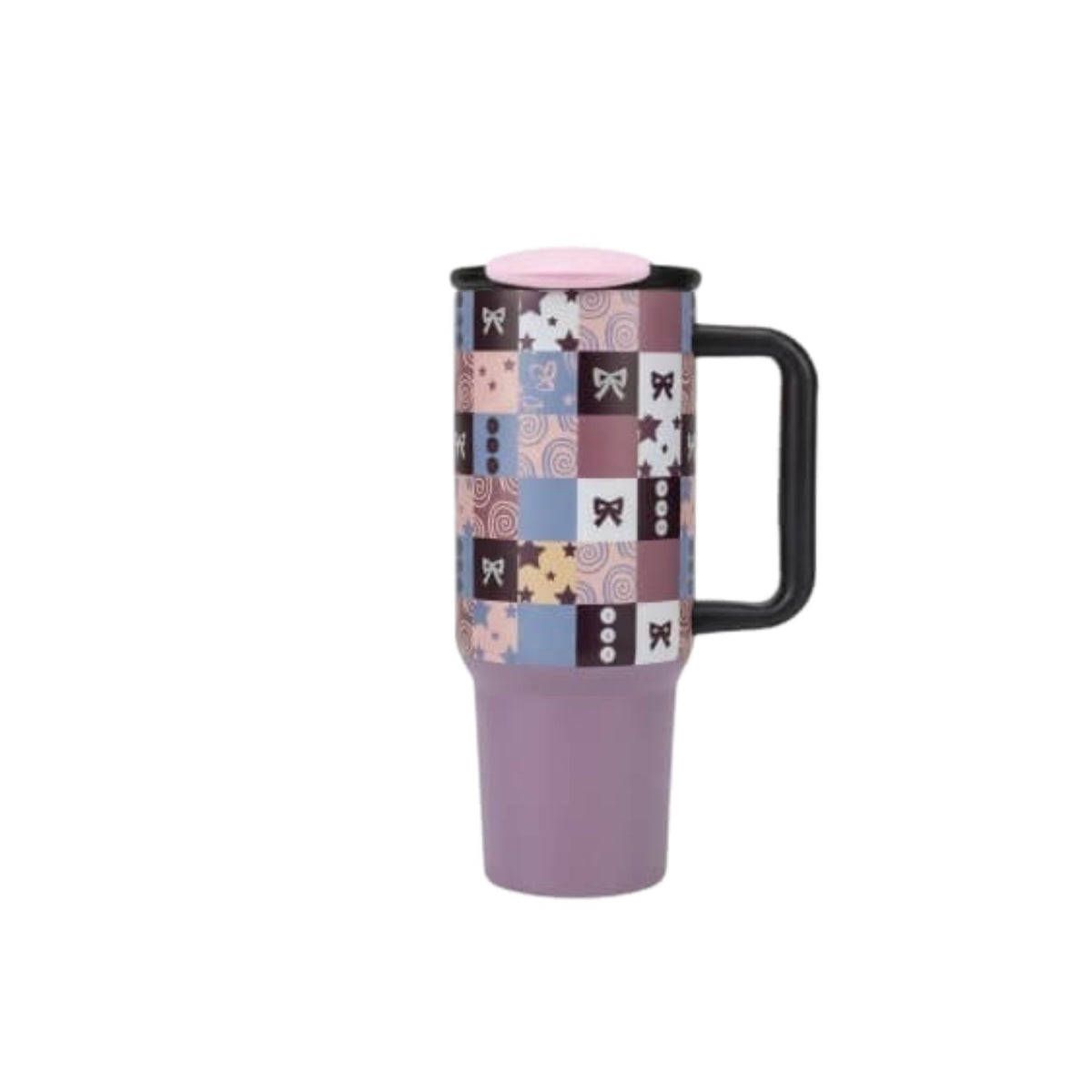 40oz Insulated Tumbler with Handle, Leakproof, Fits Car Cup Holder, Stainless Steel