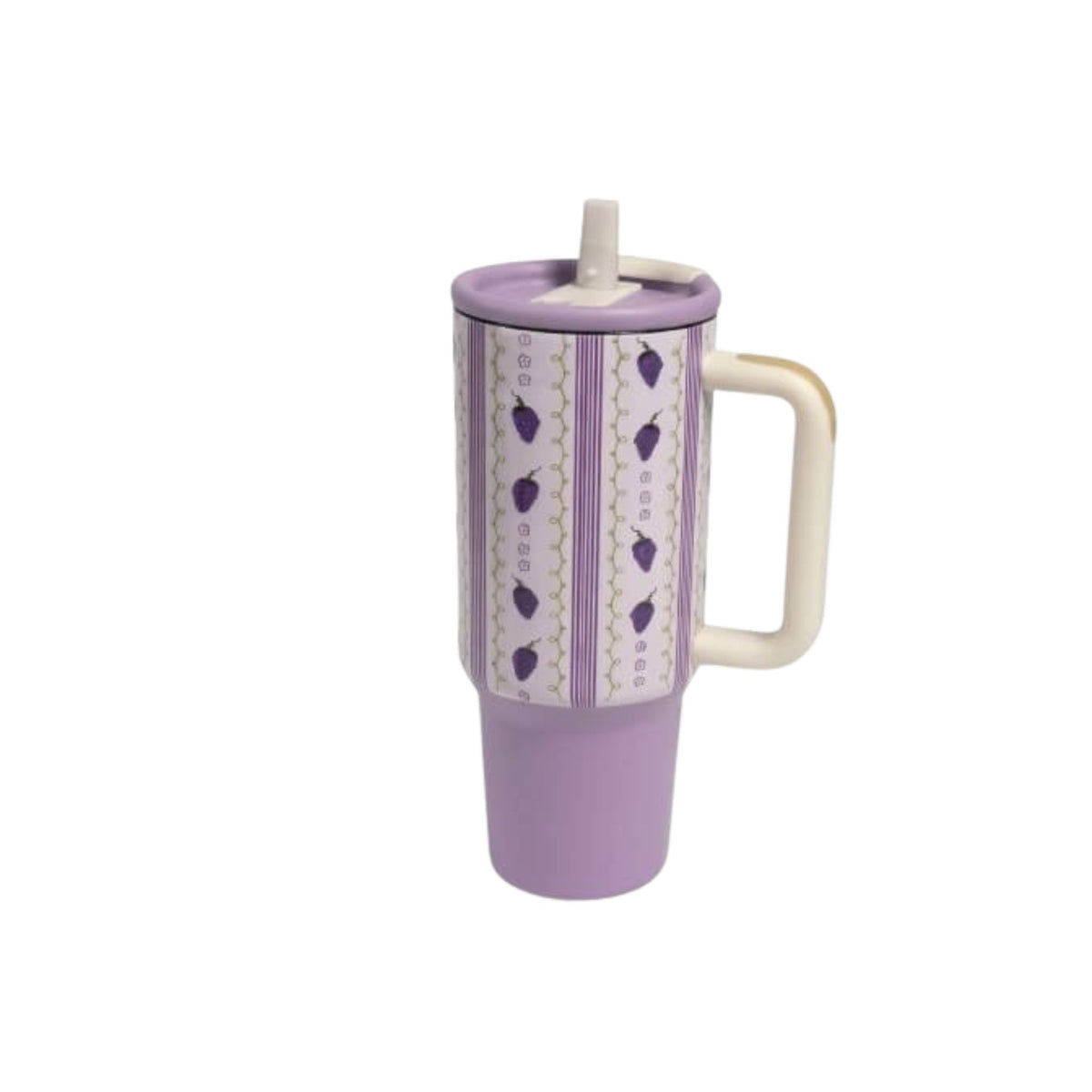 40oz Insulated Tumbler with Handle, Leakproof, Fits Car Cup Holder, Stainless Steel